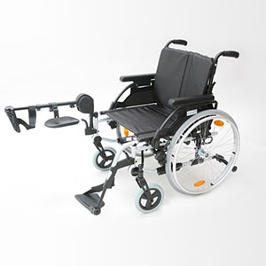 Elevating leg-rest wheelchair (both legs)